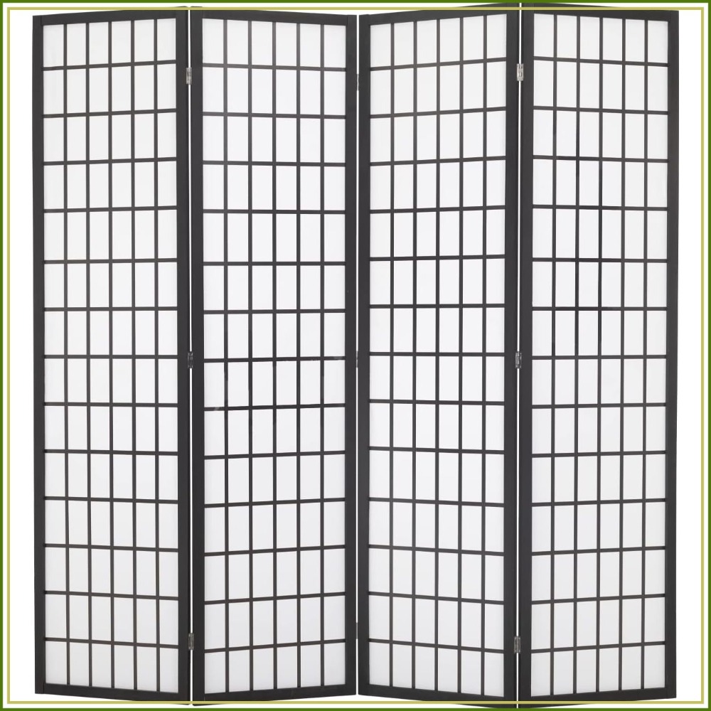 Shoji Screen Divider - Четырехпанельная перегородка-шоджи, высота 6 футов, автономная