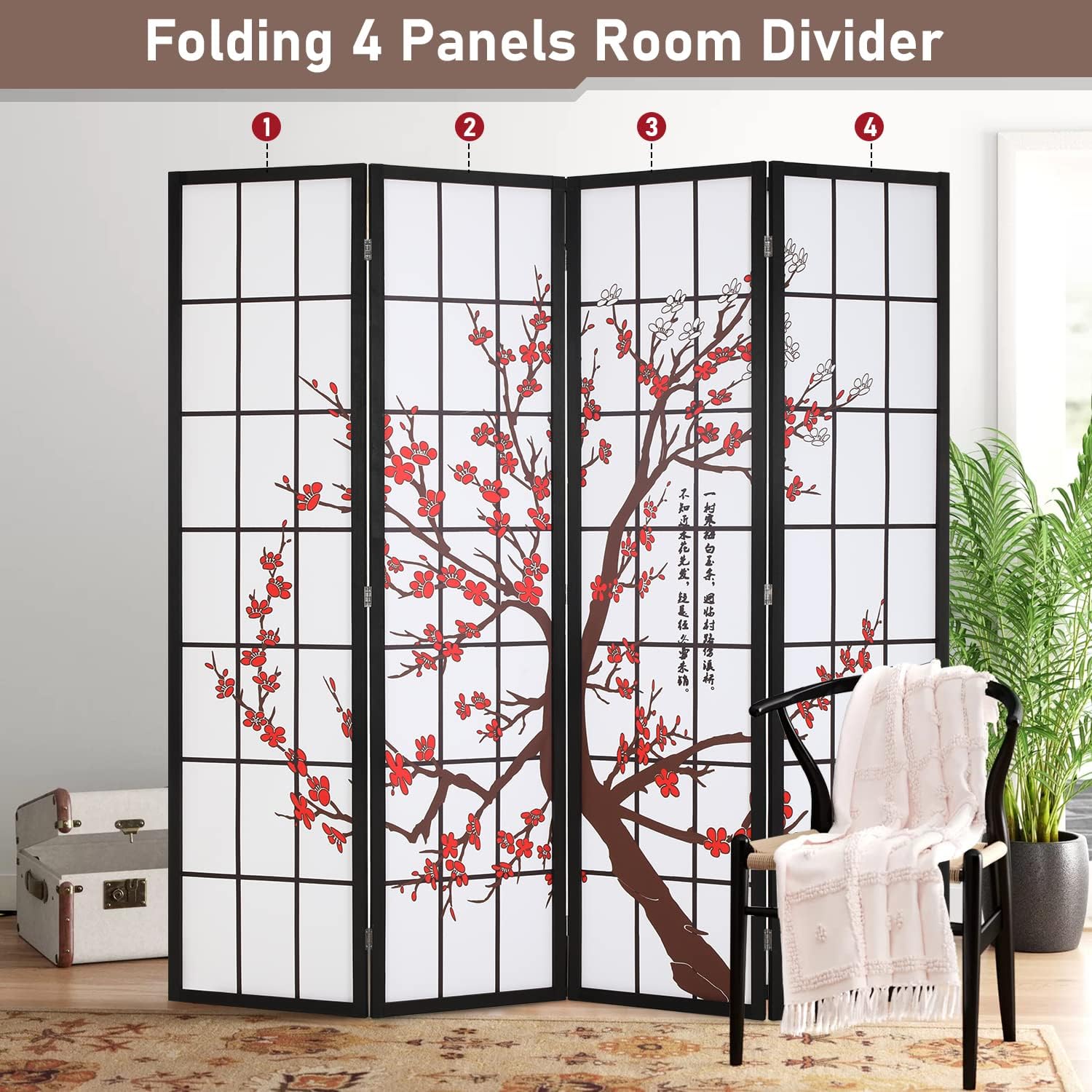 Складная перегородка-ширма для – обзор и цена Shoji Screen Divider