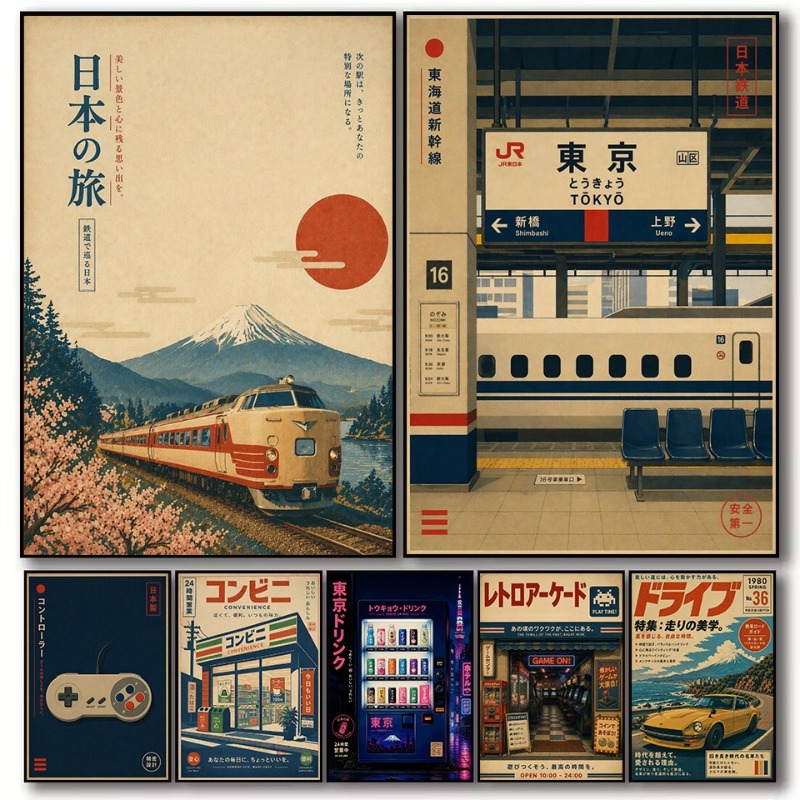 Винтажный японский постер с из – обзор и цена Japanese Lifestyle Store