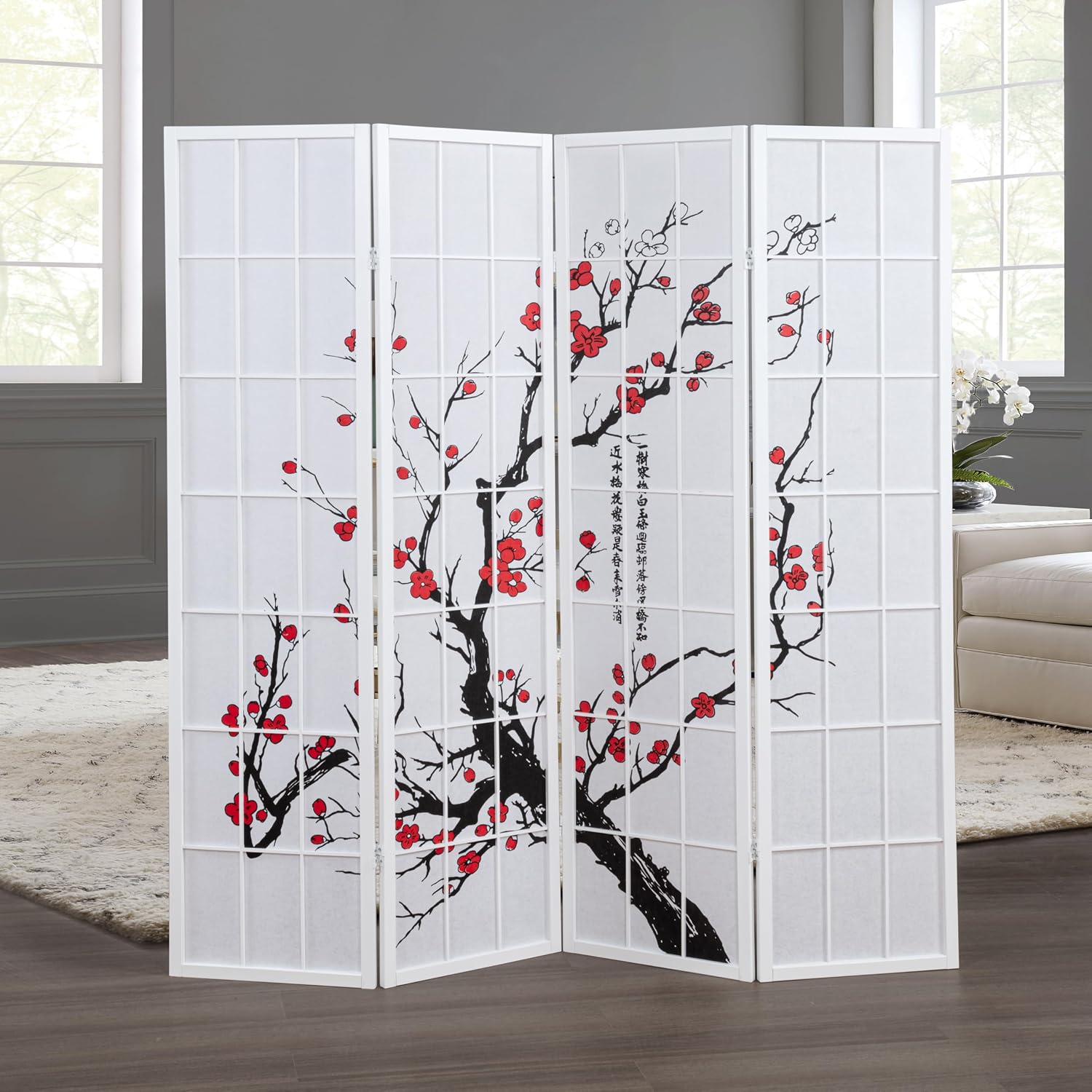 Складная японская ширма-перего – обзор и цена Shoji Screen Divider