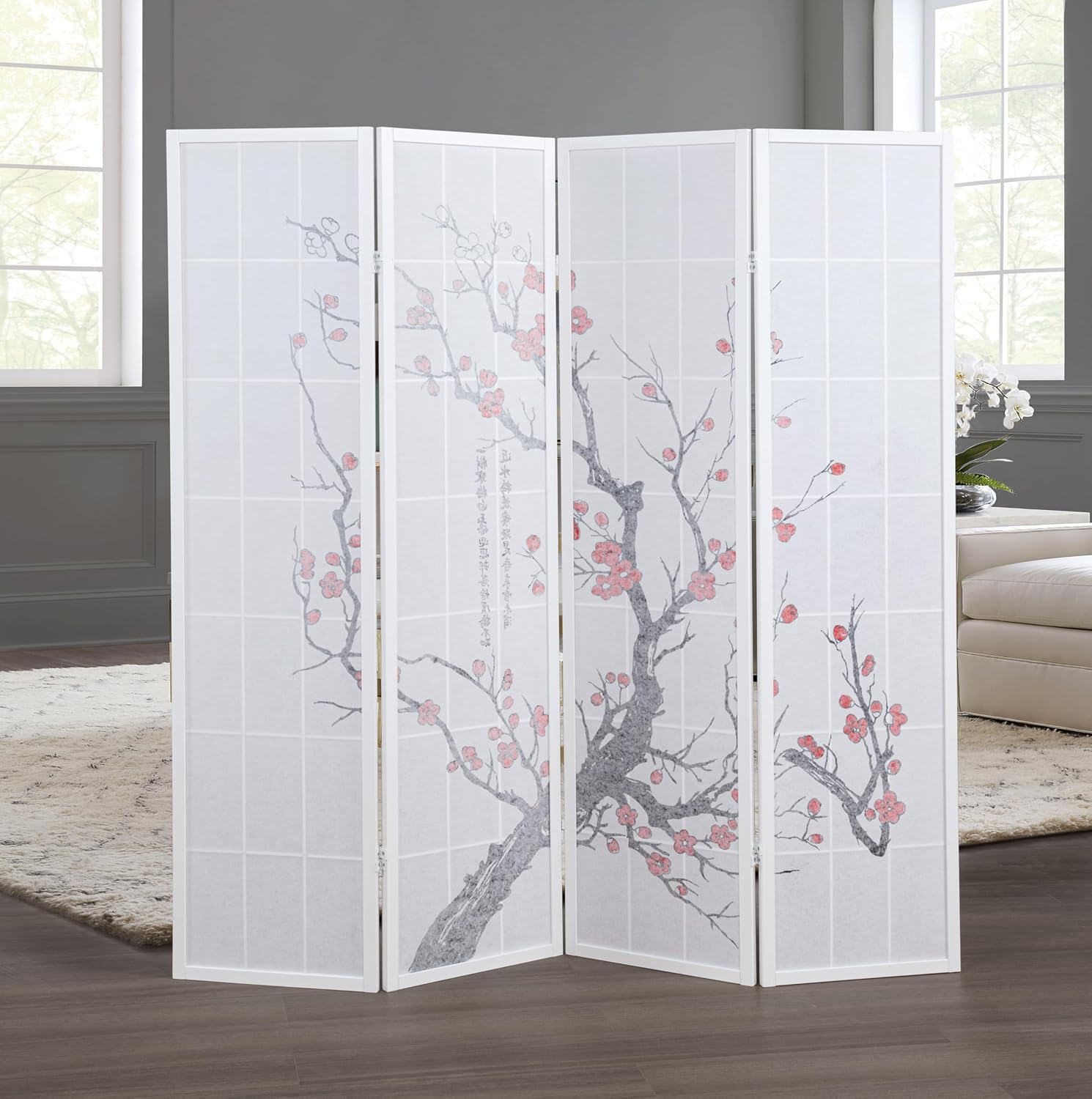 Складная японская ширма-перего – обзор и цена Shoji Screen Divider